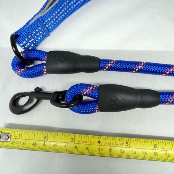 VetFits Dog Lease 4ft Blue Strong Heavy Duty Reflective Rope Padded Loop Handle - Picture 7 of 14
